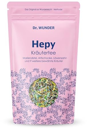 Dr. Wunder HEPY Tee 100g: Leber- und Gallenblasenreinigung | Kräutertee in Apotheken-Qualität | wertvolle Bitterstoffen zur Stärkung der Leberfunktion