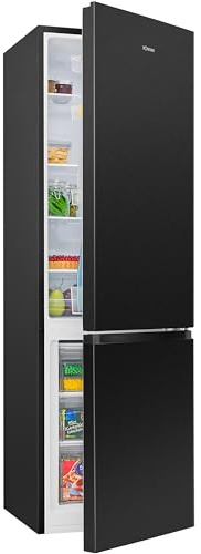 Bomann Kühlschrank mit Gefrierfach | Energieklasse D | 180cm | Kühl Gefrierkombination leise 39 dB | 4 Ablagen & 3 Schubladen | Türanschlag wechselbar | 269L Kühlgefrierkombi | KG 184.2 six