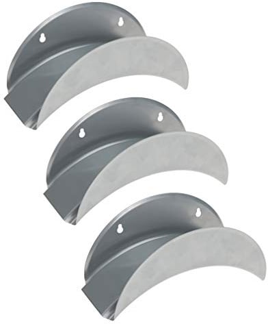 BigDean 3x Gartenschlauchhalter aus Metall 29x13 cm - bis zu 25 Meter - Robust & stabil - Wand-Aufhängung mit Schrauben