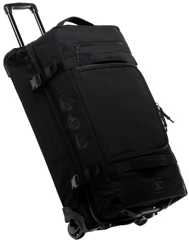 SONS OF ALOHA XXL Reisetasche mit 2 Rollen Kane Rollkoffer 80 cm Koffer Sporttasche Reise-Trolley recyceltes Meeresplastik 140L, schwarz