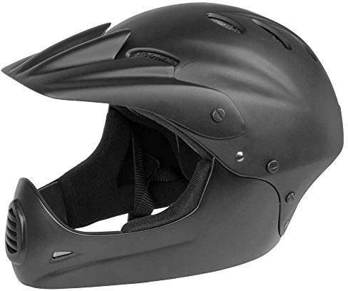 M-Wave Downhill Helm >All in 1<, EN-1078, CE-Zeichen, ABS Hardshell, Integralhelm, Mattschwarz