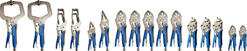 BRILLIANT TOOLS BT065016 Feststellzangen-Satz, 16-tlg. [Powered by KS TOOLS]