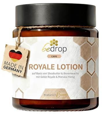 bedrop Royale Lotion - 100g Bodylotion mit Gelée Royale, Sheabutter und Manuka Honig, wirkt feuchtigkeitsspendend & reizlindernd für eine gepflegte Haut (100g)