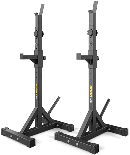 TREX SPORT Hantelständer TX-090S | Langhantelständer 12-Fach höhenverstellbar, Sicherheitsablage mit 7 Höhenstufen | Stabile Hantelablage bis 200kg | Metall Kniebeugenständer für Krafttraining Zuhause