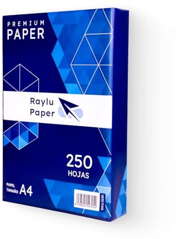 RAYLU PAPER - A4 80g 250 Blatt Premium Mehrzweckpapier für Laserdrucker, Inkjet und Kopierer, für Büro und Zuhause (250 Blatt)