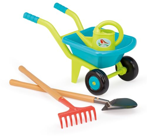 Ecoiffier Spielzeug – 4539 – Schubkarre Garten gefüllt Deluxe – Gartenwerkzeug für Kinder – Spiele im Freien – Spiele für den Garten – Kinderspiel – ab 18 Monaten – Herkunft Frankreich