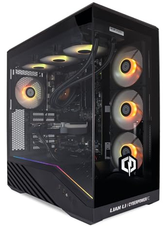 CYBERPOWERPC Luxe Gaming-PC - AMD Ryzen 7 9800X3D, Nvidia RTX 5070 Ti 16GB, 32GB RAM, 1TB NVMe SSD, 750W 80+ PSU, Wasserkühlung, Windows 11, V100R RGB