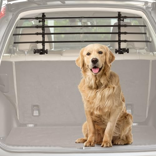 JOYTUTUS Schutzgitter Auto Hundegitter aus Kohlenstoffstahl Hundeschutzgitter Trenngitter Gepäckgitter Universal für Kofferraum 32-46CM * 85-140CM