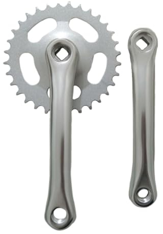 GAROZATION 170mm Aluminium Mountainbike Kurbelgarnitur 38t Zahnplatte Silber Zufällige Art