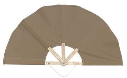 Sauna Fächer – Großer Saunafächer 80 cm – Handgemachter Aufgussfächer zur Wärmeverteilung – aus Eschenholz & Baumwolle (Sand)
