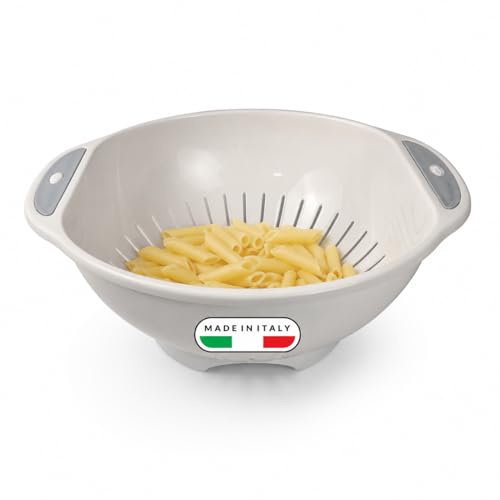 Snips Nudelsieb 28 cm, Küchensieb und Seiher aus Kunststoff mit praktischen Griffen, für Pasta, Gemüse und Obst, spülmaschinenfest, Made in Italy