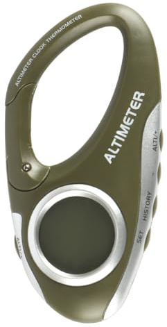Sarini Digitaler Höhenmesser mit tragbarem Hakendesign, multifunktionalem Barometer, Richtungsuhr, Temperatur, Wettervorhersage und Höhenanzeige zum Wandern und Klettern