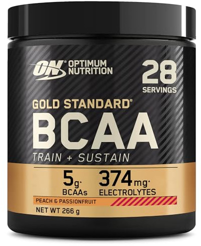 Optimum Nutrition Gold Standard BCAA Pulver, Geschmack Pfirsich und Passionsfrucht, 266g, 28 Portionen