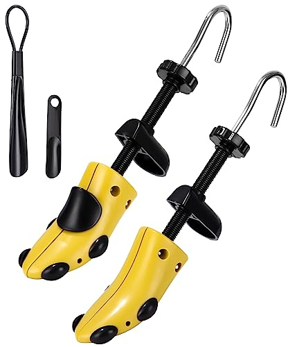 Zawaer Schuhspanner, 2 Stück Schuhspanner Herren Und Damen,4-Wege Shoe Stretcher,Schuhe Dehnen,Schuhweiter Kunststoff & Metall Schuhdehner,Für Einstellbare Länge Und Breite Schuhweiter Mit Schuhlöffel