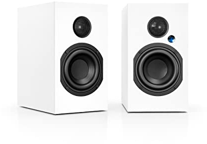Nubert nuBoxx A-125 pro | Weißes PC-Lautsprecherpaar | 2 Stück Kompaktlautsprecher für Homeoffice | PC-Lautsprecher mit Bluetooth aptX HD| mit USB-C | Aktivboxen mit 2 Wege Technik