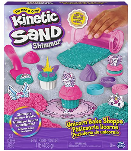 Kinetic Sand Einhorn Back Set, 454 g kinetischer Sand, ab 3 Jahre | Original aus Schweden, Bekannt aus Kindergärten, Kreatives Spielen, Sensorisches Spielerlebnis, Formbar & fließend