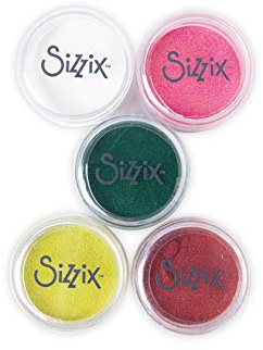 Sizzix Opaque Prägepulver - Für Lebendige Textur - Feiertagsbasteleien & Kartenherstellung - 5er Pack Festlich