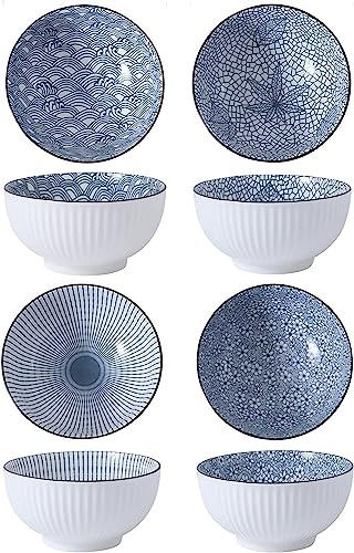 Müslischale Porzellan,Müslischalen Steingut,Kleine Reisschüssel,Keramik Müslischale 4er Set,Dessertschalen Keramik,Salatschüssel, Eisschale, Schale für Reis, Desserts, Nüsse, Obst