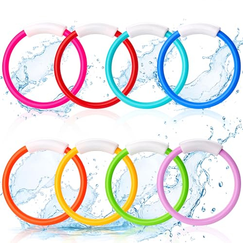 JOYIN Bunte Pool-Ringe für Kinder - Unterwasser-Training, Schwimmbad-Spielzeug für Kinder, Geschenk, Sommer, Schwimmen, Wasser, Spaß