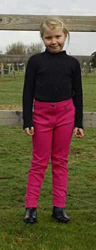Rhinegold Mädchen Junior Childrens Essential Jods-22-Raspberry Jodhpurhose, Himbeere, 22 Waist