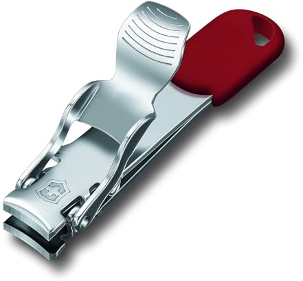 Victorinox Nagelknipser klein, Nagelschneider, Nagelzwicker, Edelstahl, für Fuss- und Fingernägel, Professionell, Maniküre, Pediküre, rot