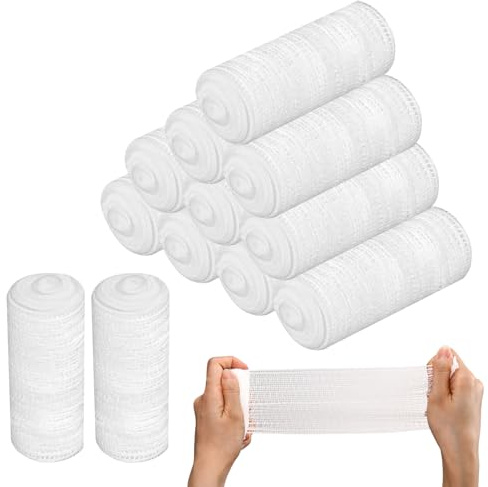 Mullbinden Wundkompressen 12 Stück Stretch-Verbandwickel 7,5cm x 2m Elastischer Verband zum Verbinden von Wunden Aller Art und für Erste-Hilfe-Sets