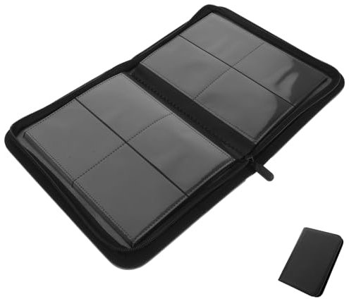 Kartenordner für Sammelkarten, 4-fach Seite, 160 Karten, Schwarz