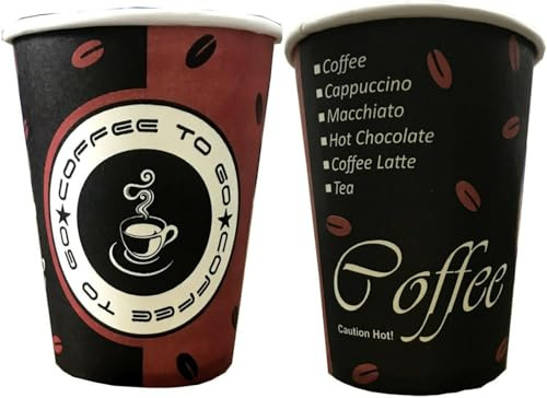 Made in DE 1000 x Kaffeebecher 180ml Coffee to go Hartpapier Pappbecher Cup | Premium, 0,18l Automatenbecher, Tee Cups, Automatengeeignet Becher | Trinkbecher für Heiß- & Kaltgetränke