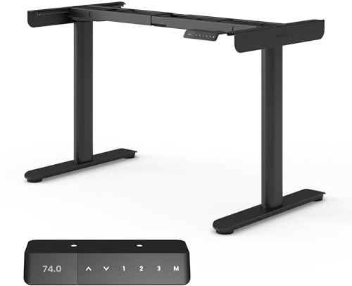 Ergotopia Desktopia One – Höhenverstellbarer Schreibtisch Gestell, Elektrisch höhenverstellbares Tischgestell, TÜV-geprüft, Schreibtisch höhenverstellbar mit Doppelmotor-System, 7 Jahre Garantie