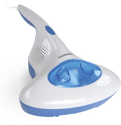 CLEANmaxx Milben-Handstaubsauger | Antimilben-Sauger mit UV-C-Licht | Reinigung und Desinfizierung in einem Schritt | inkl. HEPA Filter [Blau]