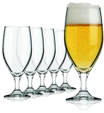 Sahm Biergläser 0,3 Liter (6 STK) - Vienna Pokal Biertulpe - Biergläser Set - Spülmaschinengeeignet - Ideale Pilsgläser oder Craft Beer Gläser