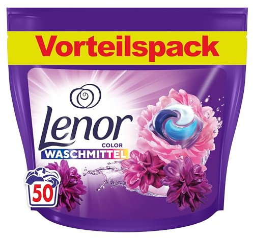 Lenor Waschmittel Pods, 50 Waschladungen, Blütentraum, Colorwaschmittel, Langanhaltende Frische & Geruchsentfernung Bei Kaltwäsche