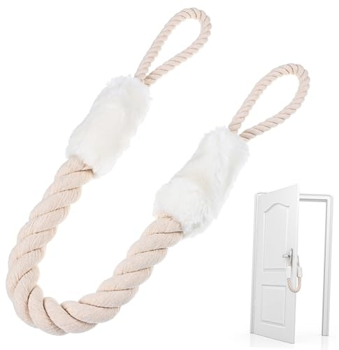 KOCKSHION Kindersicherheits Türgurt mit Fingerklemmschutz aus Baumwolle und Polyester Flexibler Türstopper für Haustiere und Stilvolle Heimdekoration