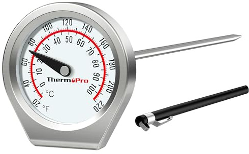 ThermoPro APT418 Fleischthermometer Analog Grillthermometer Bratenthermometer Thermometer kochen Küchenthermometer aus Edelstahl Einstechthermometer für Flüssigkeiten für Fleisch Fisch Geflügel