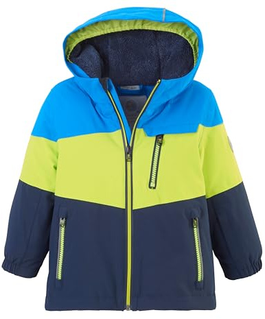 Killtec Unisex Fisw 3 Mns Jckt Skijacke Funktionsjacke mit Kapuze und Schneefang, neon blue, 122-128 EU