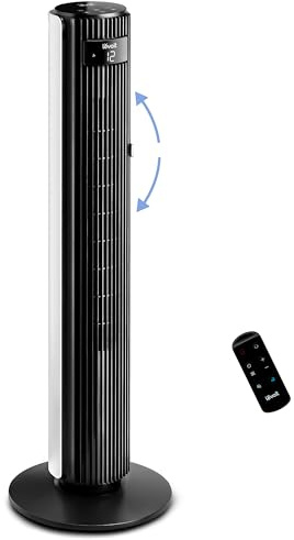 Levoit - DC Motor großer Turmventilator - sehr leiser Ventilator - 4 Modi/12 Stufen/12 Std Timer - Fernbedienung Kühlung Tower Fan mit 7,9m/s Geschwindigkeit - 90° oszillierender - Perlenweiß, 106 cm
