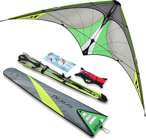 Prism Nexus 2.0 Lenkdrachen mit 2 Kabeln, Farbe Graphit