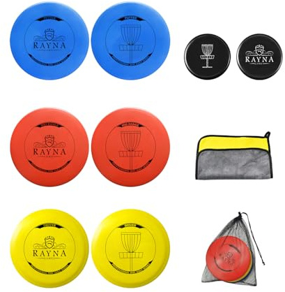 RAYNA GAMES Discgolf-Starter-Set, professionelles Discgolf-Set, reguläre Größe, Discgolf-Starter-Kits, Anfänger-Scheibengolf-Set inklusive Treiber, Mittelklasse und Putter, geeignet für den