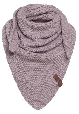 KNIT FACTORY - Coco Dreiecksschal Junior - Mädchen Strickschal mit Wolle - Halstuch für Kinder - Rosa Kinderschal - Umschlagtücher aus Hochwertige Qualität - Kinder XXL Schal - 140 x 60 cm - Mauve