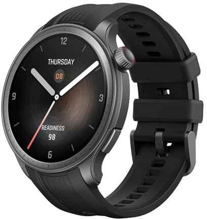 Amazfit Balance 46 mm Smart Watch, kontaktlose NFC-Zahlung, KI-Fitnesstrainer, 14 Tage Akkulaufzeit, Schlaf- und Gesundheitsüberwachung, GPS, 150 Sportmodi, Bluetooth-Anrufe für Android und iPhone
