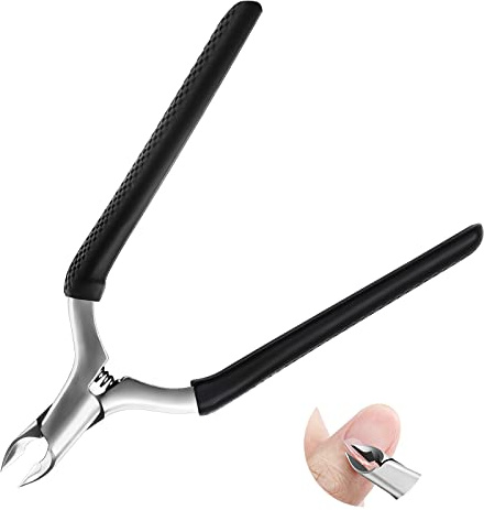 CGBE Profi Nagelhautzange, Scharf Nagelhautentferner Hautzange aus Edelstahl mit Rutschfestem Griff, für Präzise Entfernung der Überschüssige Nagelhaut, Nagelhautschere für Nagel- und Zehennagelpflege