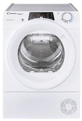 Candy RapidÓ ROE H8A2TE-S Wärmepumpentrockner / 8 kg/Easycase-Kondenswasserbehälter mit optischer Füllanzeige direkt im Bullauge/Smarte Bedienung mit moderner Wi-Fi + Bluetooth