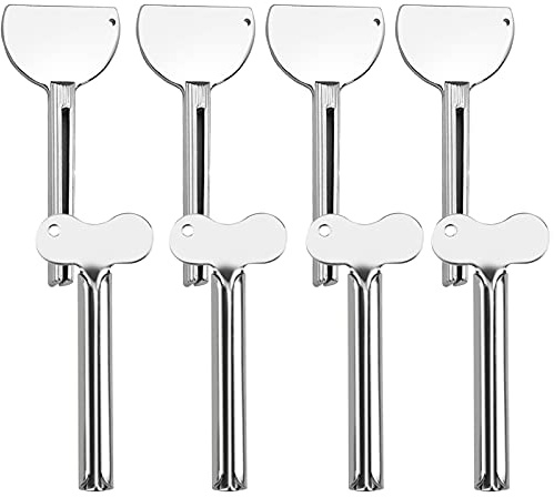 Tubenquetscher Metall 8 Stück, Tubenausdrücker, Tubenquetscher Edelstahl, Tubenpresse, Toothpaste Squeezer, Rolle Tube Squeezer Zahnpasta für Alle Tuben Zahnpasta Haargel