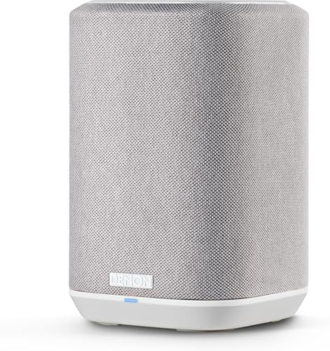 Denon Home 150 NV kabelloser Lautsprecher mit integrierter HEOS Multiroom-Technologie, Bluetooth, Apple AirPlay 2, Weiß