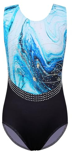 ZNYUNE Ballett-Trikot für Mädchen, bunt, Schneeflocke, Achat, Schwarz, 12 A, 3–12 Jahre