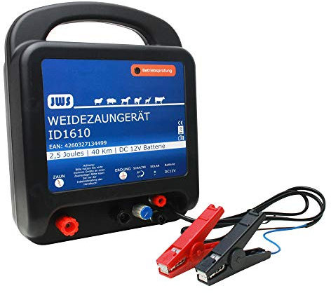 Weidezaungerät 12V Elektrozaun – 2,5 Joule Leistung, geeignet für Pferde, Rinder, Schafe, Ziegen – robustes Gerät für mobile Weidezäune