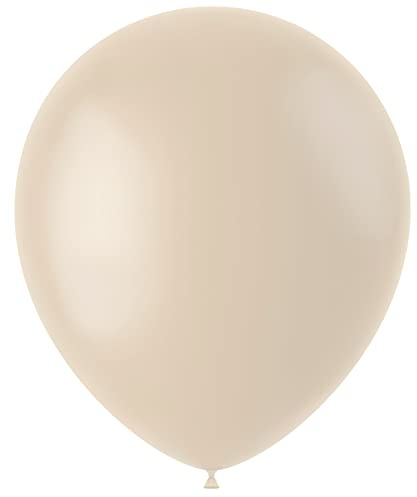 Folat 19618 Luftballons Farben Beige 33 cm 10 Stück - Creamy Latte Latex Ballons füllen mit Helium oder luft für Geburtstag, Geburtstagsdeko, Hochzeit, Baby Shower, Jubiläum, Party Dekoration