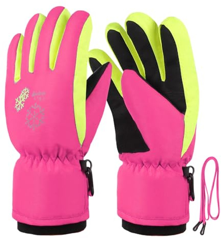 TBoonor Winterhandschuhe für Kinder Handschuhe Warme Skihandschuhe wasserdichte und Winddichte Verdickt Winterzeit Handschuhe Geeignet für Jungen und Mädchen im Outdoor Sport