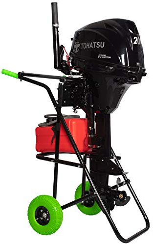 Hibo Außenbordmotor Transportwagen - Außenborder Trolley mit PU-Reifen, 59 kg Tragkraft - Außenbordmotor Motorwagen - 105 cm Höhe