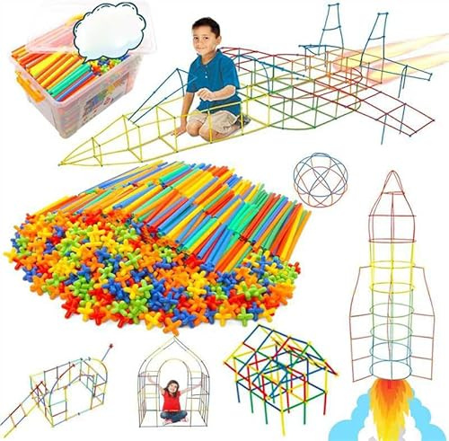 WYSWYG Konstruktionsspielzeug Bausteine 1200 Stück- Kreative Verbindungsbausteine Spielzeug für Jungen & Mädchen, STEM Lernspielzeug, Geeignet für Kinder ab 3 4 5 6 7 8 Jahren